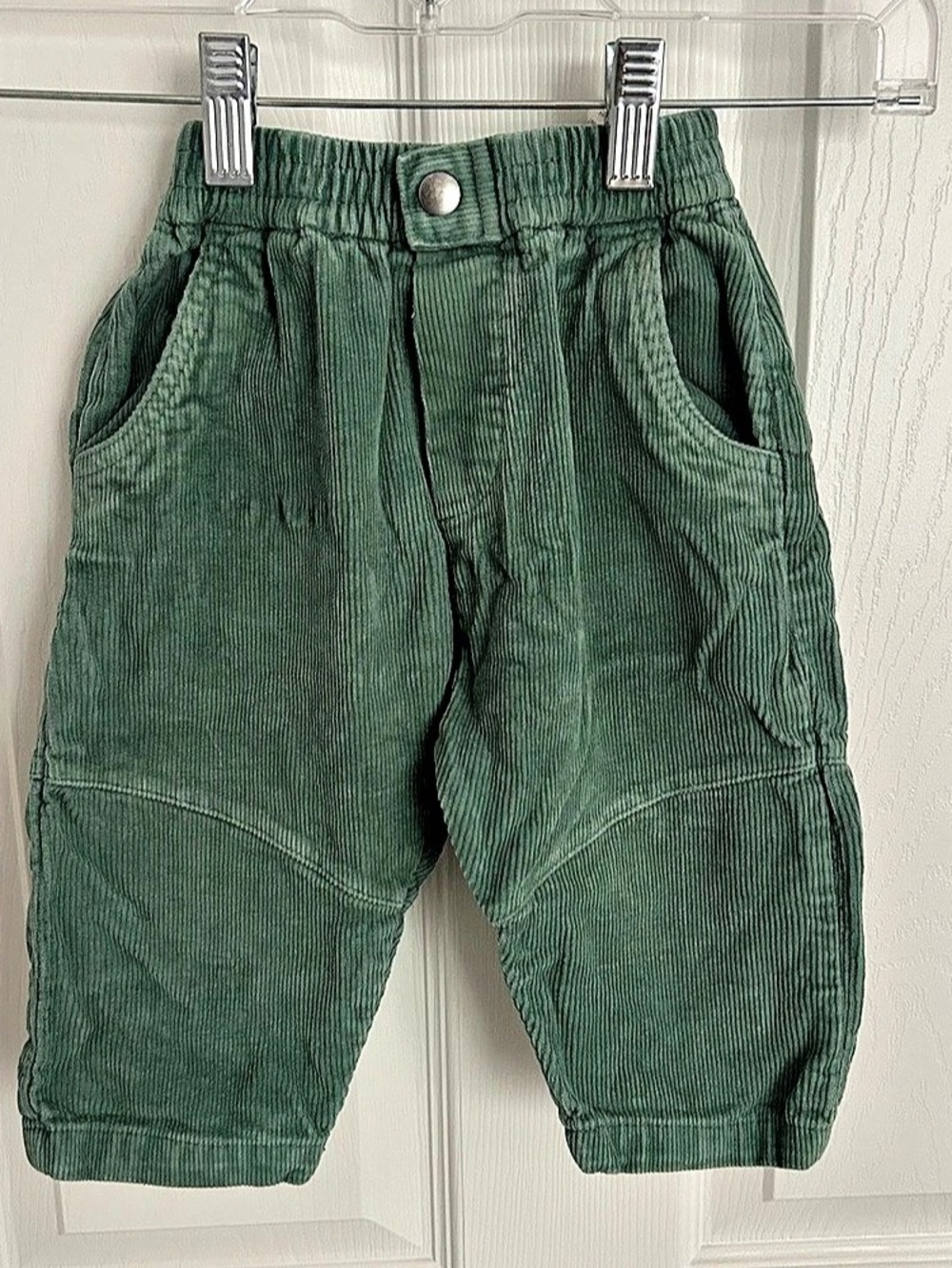 Zara Corduroy barrel leg pants Green Boys 12-18M